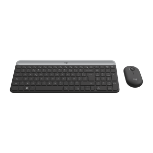 LOGITECH Slim Wireless Keyboard and Mouse Combo MK470 - GRAPHITE - FRA - CENTRAL