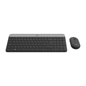 LOGITECH Slim Wireless Keyboard and Mouse Combo MK470 - GRAPHITE - UK - INTNL