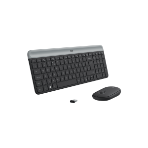 LOGITECH Slim Wireless Keyboard and Mouse Combo MK470 - GRAPHITE - UK - INTNL
