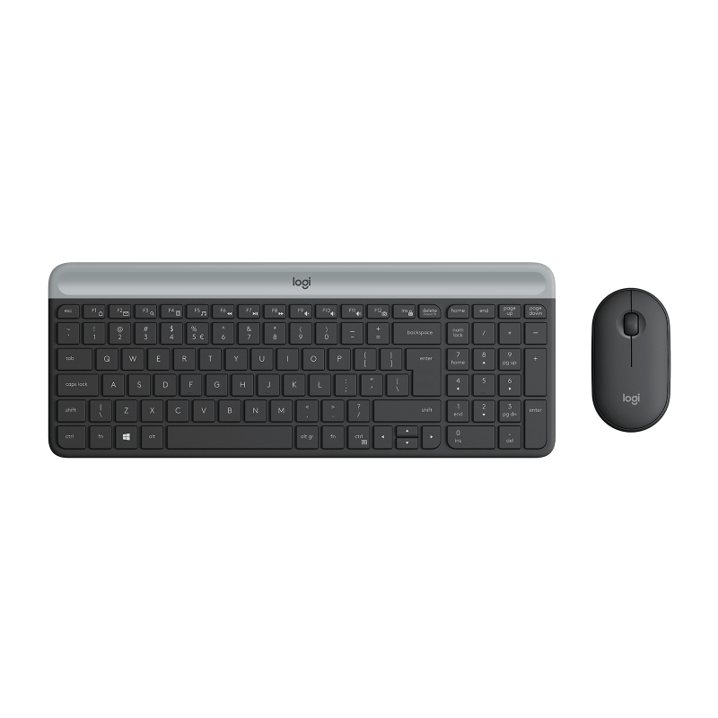 LOGITECH Slim Wireless Keyboard and Mouse Combo MK470 - GRAPHITE - US INTNL - INTNL