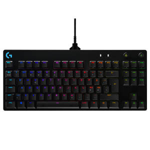 LOGITECH G Pro Mechanical Gaming Keyboard Keyboard backlit USB Pan Nordic key switch GX Blue Clicky black (PAN)