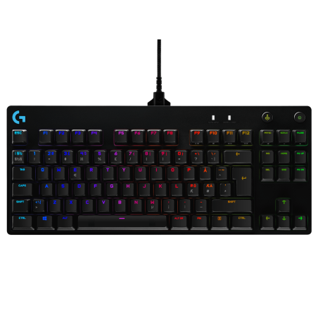 LOGITECH G Pro Mechanical Gaming Keyboard Keyboard backlit USB Pan Nordic key switch GX Blue Clicky black (PAN)