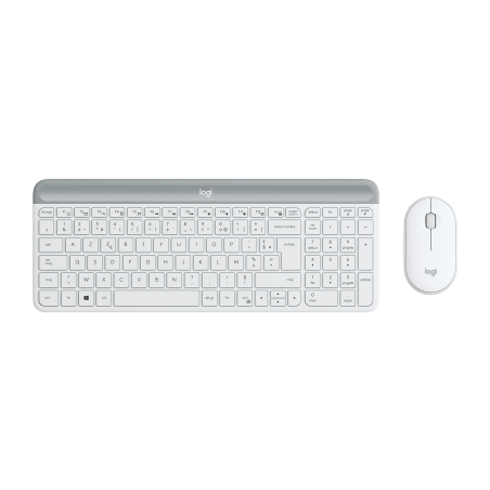 LOGITECH Slim Wireless Keyboard and Mouse Combo MK470 OFFWHITE (FR)