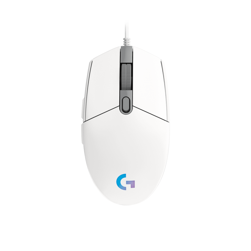 LOGITECH Gaming Mouse G203 LIGHTSYNC Mouse optical 6 buttons wired USB white
