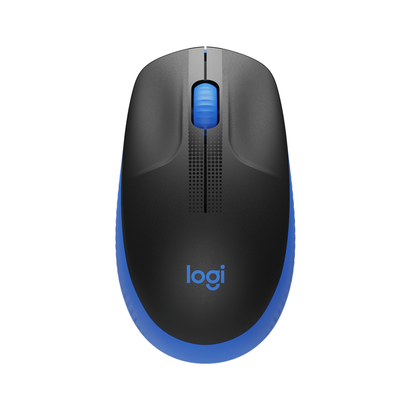 LOGITECH M190 Mouse optical 3 buttons wireless USB wireless receiver blue