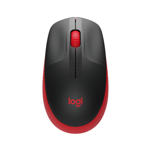 LOGITECH M190 Mouse optical 3 buttons wireless USB wireless receiver red
