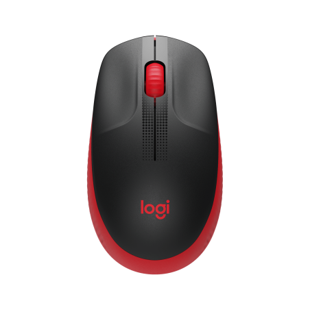 LOGITECH M190 Mouse optical 3 buttons wireless USB wireless receiver red