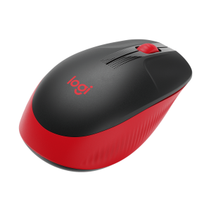 LOGITECH M190 Mouse optical 3 buttons wireless USB wireless receiver red