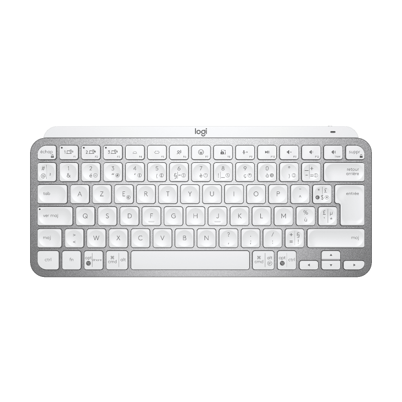 LOGITECH MX Keys Mini Minimalist Wireless Illuminated Keyboard - PALE GREY - CENTRAL (FR)