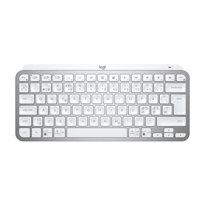 LOGITECH MX Keys Mini Office keyboard backlit Bluetooth QWERTY Nordic Danish/Finnish/Norwegian/Swedish pale grey (PAN)