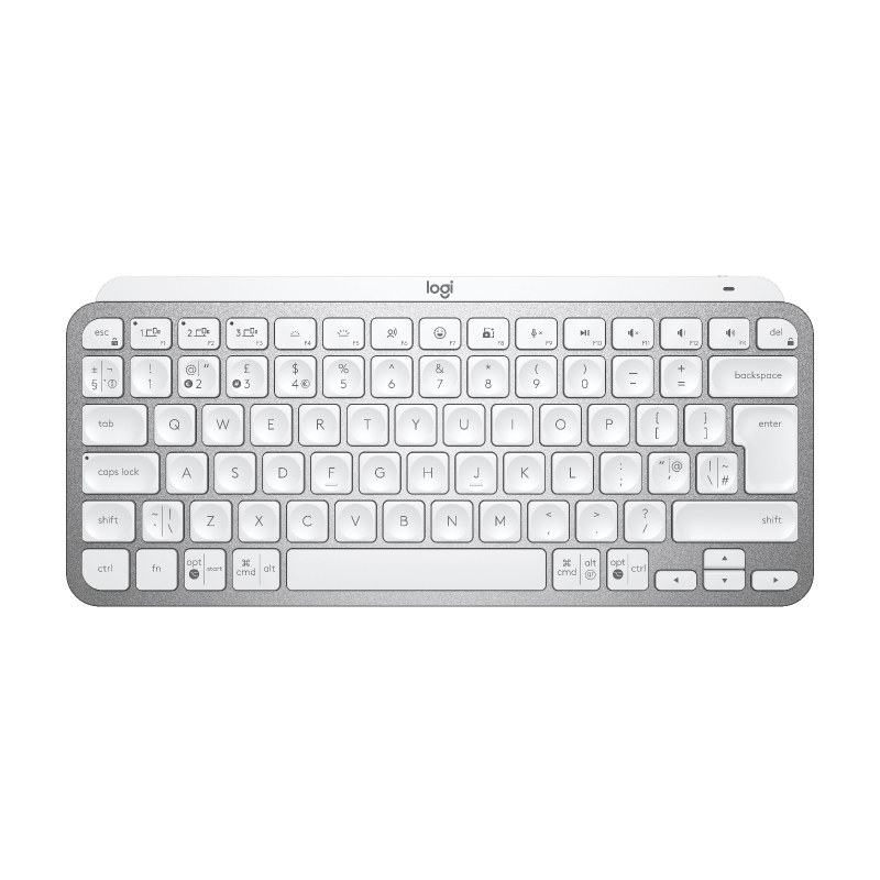 LOGITECH MX Keys Mini Minimalist Wireless Illuminated Keyboard - PALE GREY - INTNL (UK)