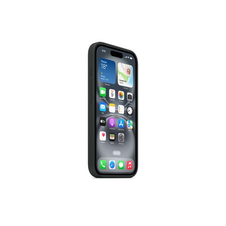 APPLE iPhone16 Silicone Case with MagSafe - Black