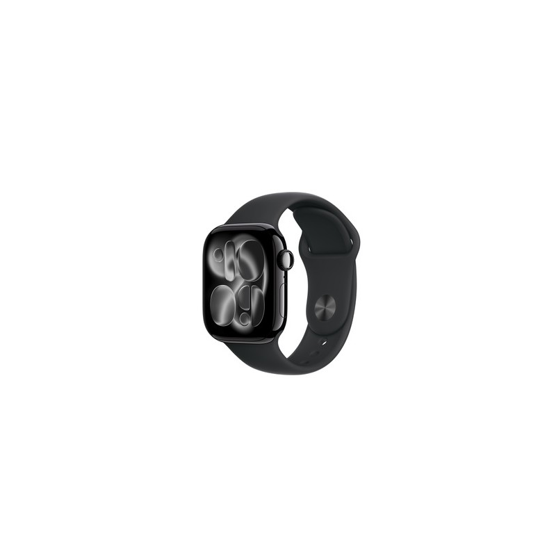 APPLE Watch Series 11GPS42mmJet Black Aluminium Case with Black Sport Band - M/L