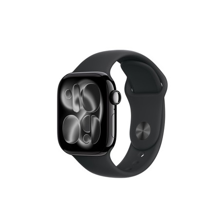 APPLE Watch Series 11GPS42mmJet Black Aluminium Case with Black Sport Band - M/L