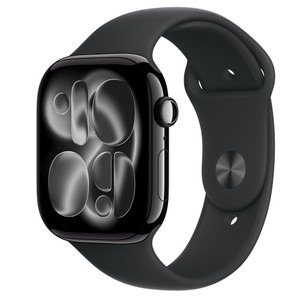 APPLE Watch Series 11GPS46mmJet Black Aluminium Case with Black Sport Band - M/L