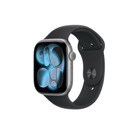APPLE Watch Series 11GPS46mmSpace Grey Aluminium Case with Black Sport Band - S/M