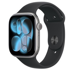 APPLE Watch Series 11GPS46mmSpace Grey Aluminium Case with Black Sport Band - M/L