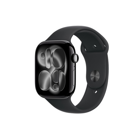 APPLE Watch Series 11GPS + Cellular 46mmJet Black Aluminium Case with Black Sport Band - S/M