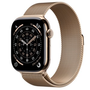 APPLE Watch Series 11GPS + Cellular 46mmGold Titanium Case with Gold Milanese Loop - S/M