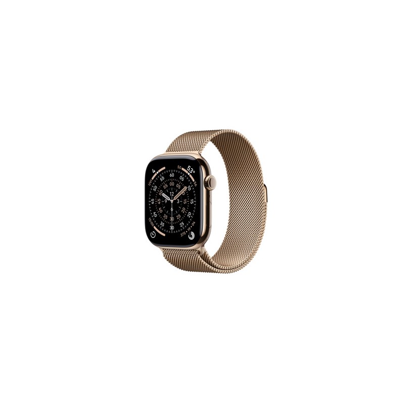 APPLE Watch Series 11GPS + Cellular 46mmGold Titanium Case with Gold Milanese Loop - S/M