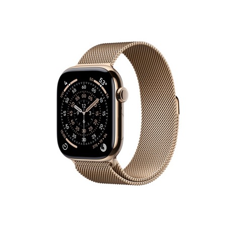 APPLE Watch Series 11GPS + Cellular 46mmGold Titanium Case with Gold Milanese Loop - S/M
