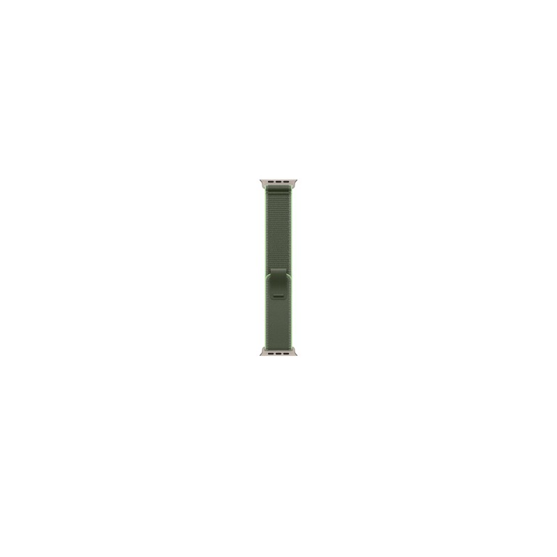 APPLE 49mm Green/Neon TrailLoop-M/L - Natural Titanium Finish