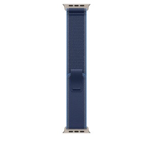 APPLE 49mm Blue/Bright Blue TrailLoop-S/M - Natural Titanium Finish