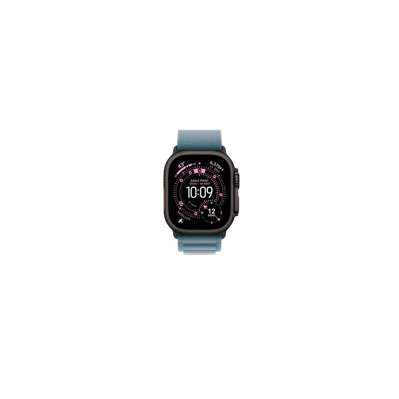 APPLE 49mm Light Blue AlpineLoop -Large - Black Titanium Finish