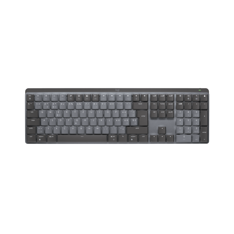 LOGITECH MX Mechanical Wireless Illuminated Performance Keyboard - GRAPHITE - (CH) - 2.4GHZ/BT - N/A - CENTRAL - TACTILE