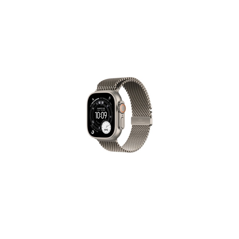 APPLE 49mm Natural Titanium Milanese Loop - Large