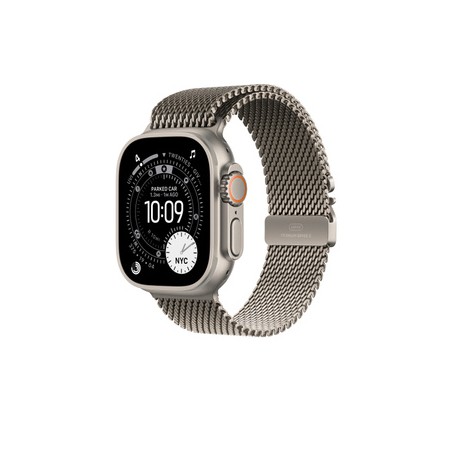 APPLE 49mm Natural Titanium Milanese Loop - Large