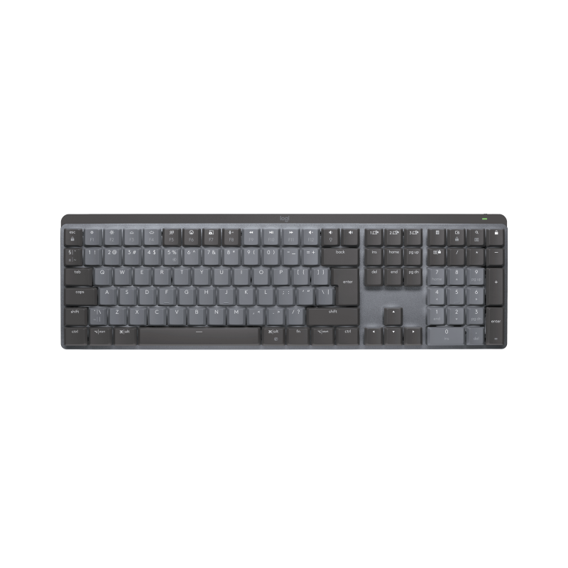 LOGITECH MX Mechanical Wireless Illuminated Performance Keyboard - GRAPHITE - (US) INTL - 2.4GHZ/BT - N/A - EMEA - TACTILE