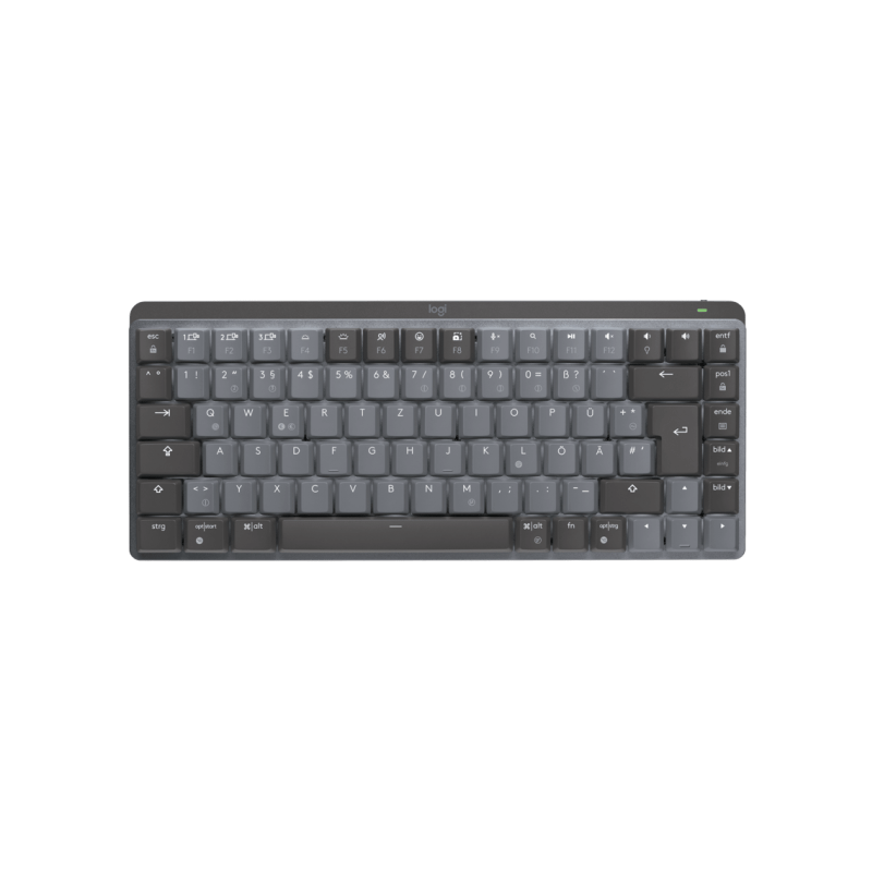 LOGITECH MX Mechanical Mini Minimalist Wireless Illuminated Keyboard - GRAPHITE - (DE) - 2.4GHZ/BT - N/A - CENTRAL - TACTILE