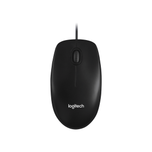 LOGITECH M100 Mouse full size right and left-handed optical 3 buttons wired USB black