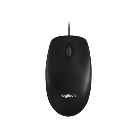 LOGITECH M100 Mouse full size right and left-handed optical 3 buttons wired USB black