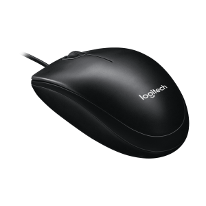 LOGITECH M100 Mouse full size right and left-handed optical 3 buttons wired USB black