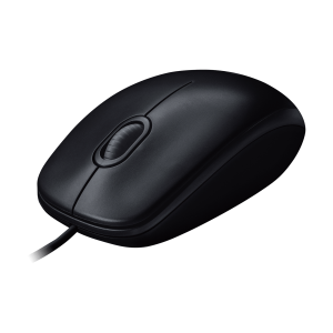 LOGITECH M100 Mouse full size right and left-handed optical 3 buttons wired USB black