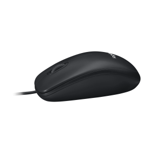 LOGITECH M100 Mouse full size right and left-handed optical 3 buttons wired USB black