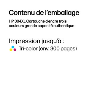HP 304XL Tri-color Original Ink Cartridge cartouche d'encre | JDB-Info