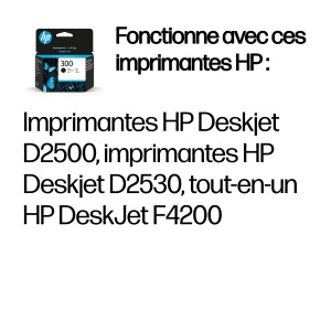 HP 300 Black Original Ink Cartridge cartouche d'encre 1 piè | JDB-Info