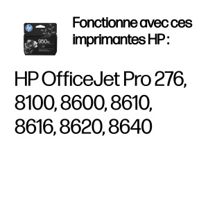 HP 950XL High Yield Black Original Ink Cartridge cartouche | JDB-Info