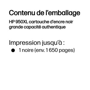 HP 950XL High Yield Black Original Ink Cartridge cartouche | JDB-Info