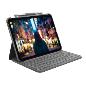 LOGITECH Slim Folio for iPad 10th gen - GREY - (CH) - CENTRAL