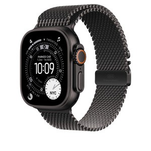 APPLE 49mm Black Titanium Milanese Loop - Medium