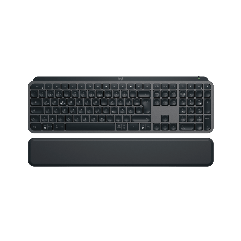 LOGITECH MX Keys S - GRAPHITE - (DE) - BT - N/A - CENTRAL-419 - PLUS PALMREST