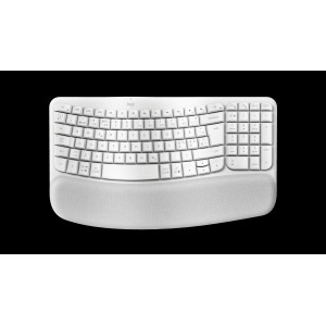 LOGITECH Wave Keys Keyboard with cushioned palm rest wireless Bluetooth LE QWERTY off-white (PAN)