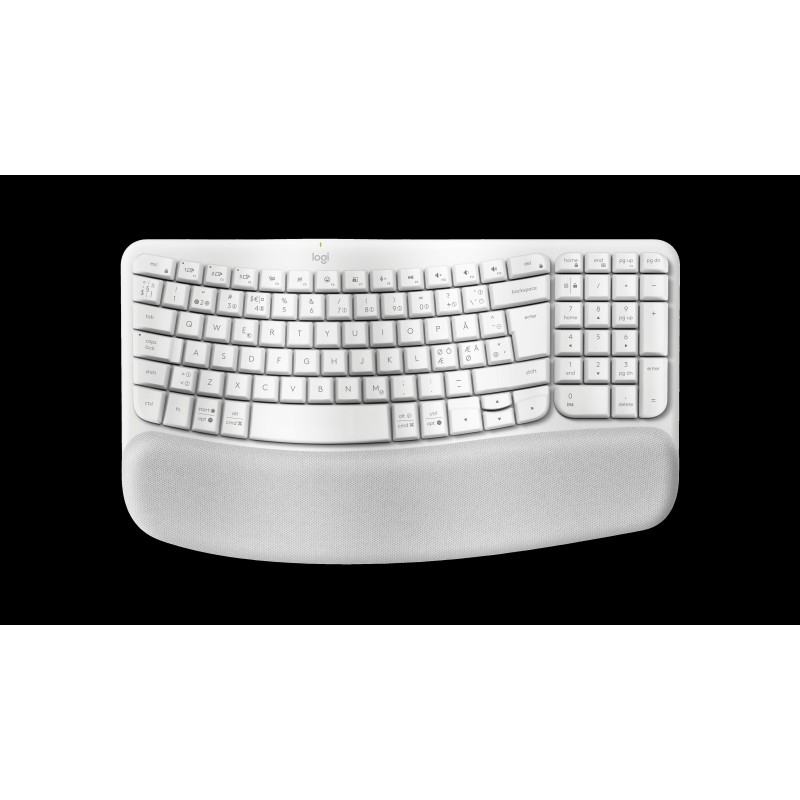 LOGITECH Wave Keys Keyboard with cushioned palm rest wireless Bluetooth LE QWERTY off-white (PAN)