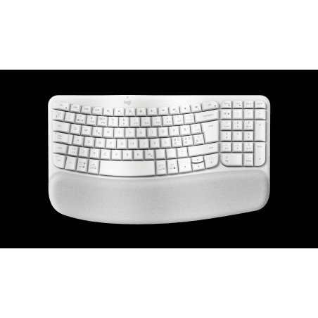 LOGITECH Wave Keys Keyboard with cushioned palm rest wireless Bluetooth LE QWERTY off-white (PAN)