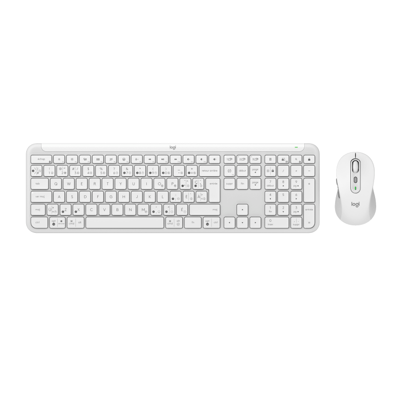 LOGITECH Signature Slim Combo MK950 Keyboard and mouse set wireless Bluetooth 5.1 LE QWERTY off-white (PAN)