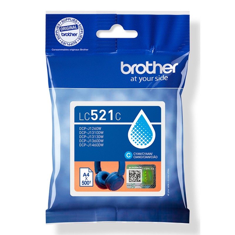Brother LC521C cartouche d'encre 1 pièce(s) Original | JDB-Info